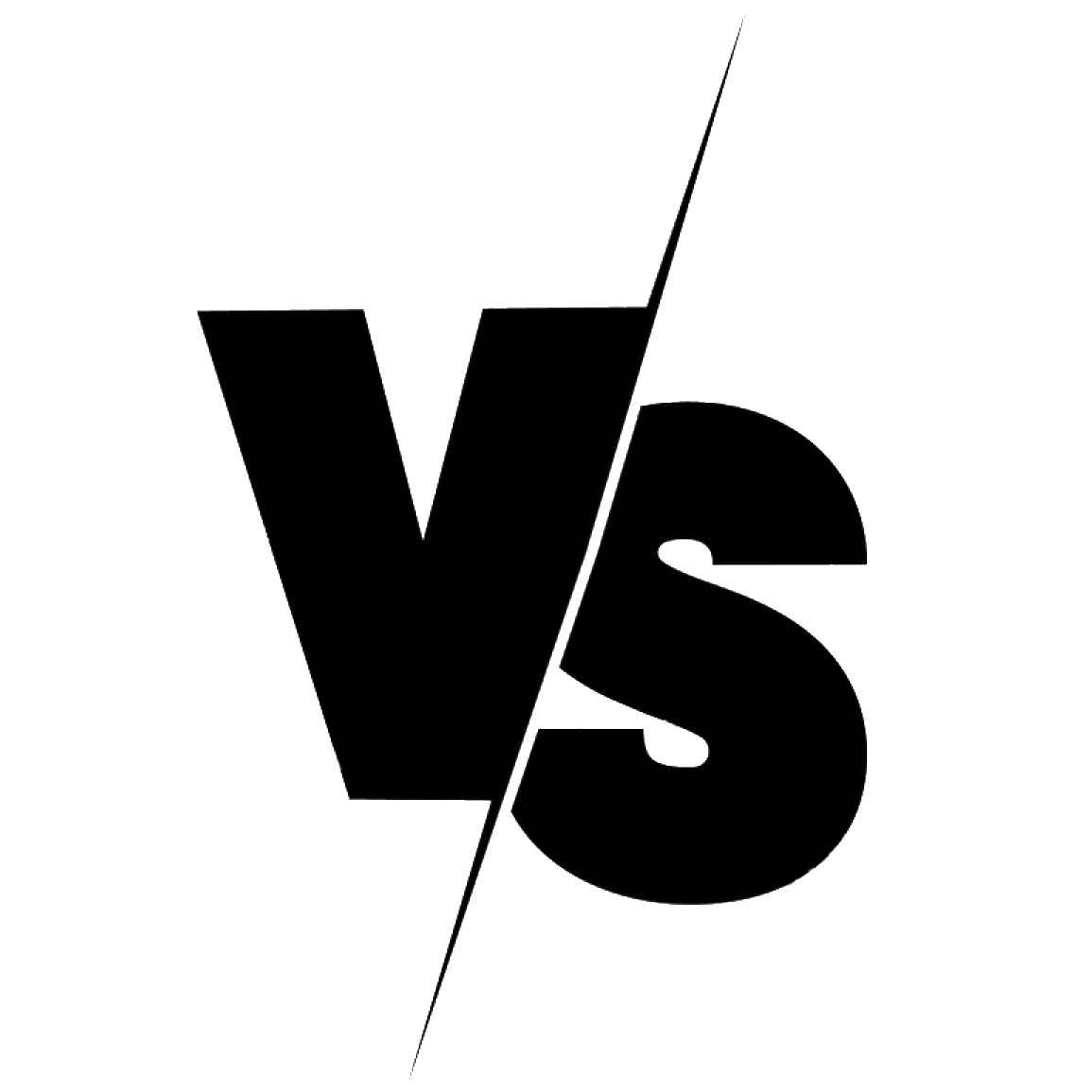 Vs versus icon grunge black and white logo Vector Image